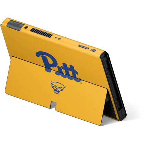 University of Pittsburgh Pitt Panthers Yellow Nintendo Switch OLED (2021) Skin